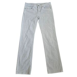 Patagonia Womens Organic Cotton Corduroy Straight Leg Pants Gray Stretch Sz 28